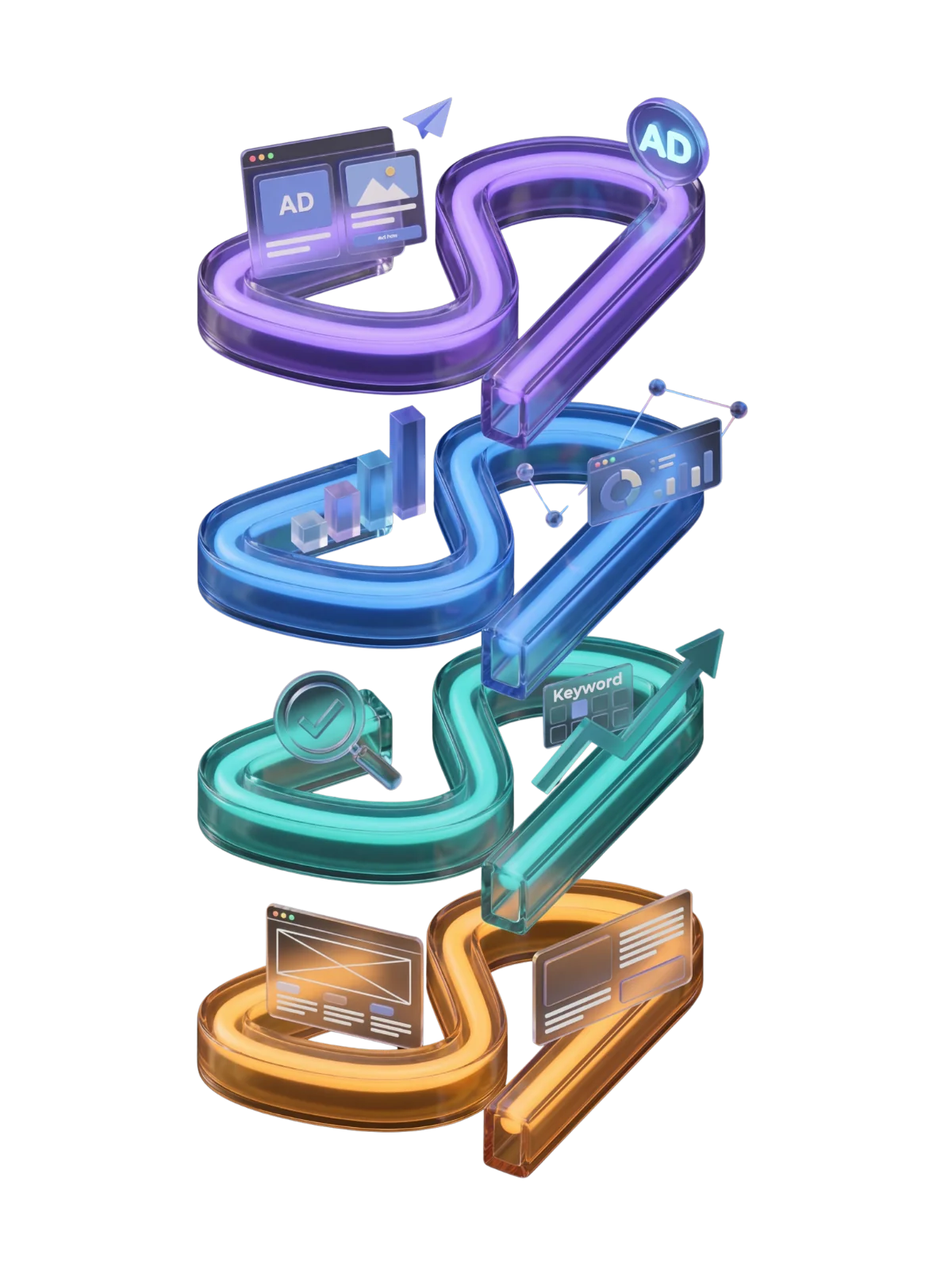 Saerens Advertising - Layered Services Logo